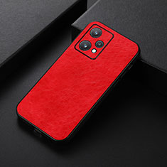 Soft Luxury Leather Snap On Case Cover B05H for Realme V25 5G Red