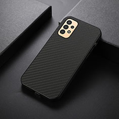 Soft Luxury Leather Snap On Case Cover B05H for Samsung Galaxy A13 4G Black