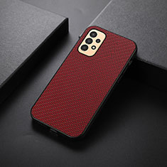 Soft Luxury Leather Snap On Case Cover B05H for Samsung Galaxy A13 4G Red