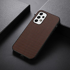 Soft Luxury Leather Snap On Case Cover B05H for Samsung Galaxy A23 4G Brown