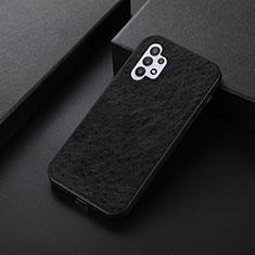 Soft Luxury Leather Snap On Case Cover B05H for Samsung Galaxy A32 4G Black