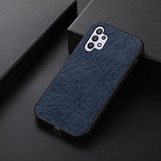 Soft Luxury Leather Snap On Case Cover B05H for Samsung Galaxy A32 4G Blue