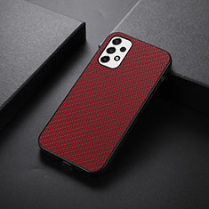 Soft Luxury Leather Snap On Case Cover B05H for Samsung Galaxy A53 5G Red