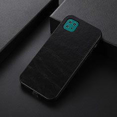 Soft Luxury Leather Snap On Case Cover B05H for Samsung Galaxy F42 5G Black