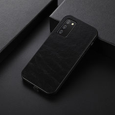 Soft Luxury Leather Snap On Case Cover B05H for Samsung Galaxy M02s Black