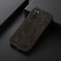 Soft Luxury Leather Snap On Case Cover B05H for Samsung Galaxy M02s Brown