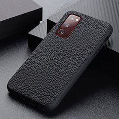 Soft Luxury Leather Snap On Case Cover B05H for Samsung Galaxy S20 FE (2022) 5G Black