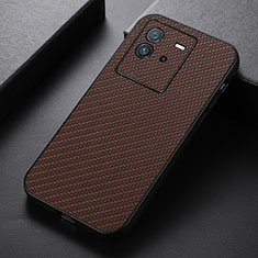 Soft Luxury Leather Snap On Case Cover B05H for Vivo iQOO Neo6 5G Brown