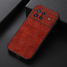 Soft Luxury Leather Snap On Case Cover B05H for Vivo X Note Brown