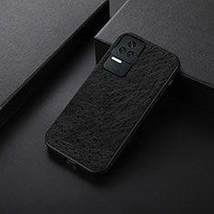 Soft Luxury Leather Snap On Case Cover B05H for Xiaomi Poco F4 5G Black