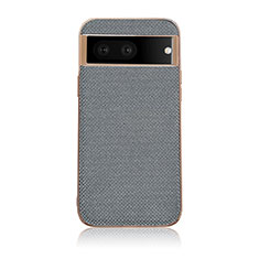 Soft Luxury Leather Snap On Case Cover B06H for Google Pixel 7 5G Gray