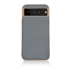 Soft Luxury Leather Snap On Case Cover B06H for Google Pixel 7 Pro 5G Gray