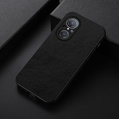 Soft Luxury Leather Snap On Case Cover B06H for Huawei Honor 50 SE 5G Black