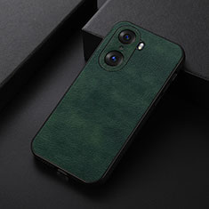 Soft Luxury Leather Snap On Case Cover B06H for Huawei Honor 60 5G Green