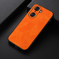 Soft Luxury Leather Snap On Case Cover B06H for Huawei Honor 60 5G Orange