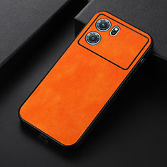 Soft Luxury Leather Snap On Case Cover B06H for Oppo K10 5G Orange