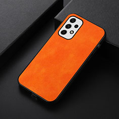 Soft Luxury Leather Snap On Case Cover B06H for Samsung Galaxy A23 5G Orange