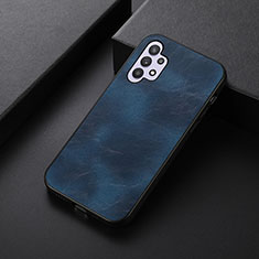 Soft Luxury Leather Snap On Case Cover B06H for Samsung Galaxy A32 5G Blue