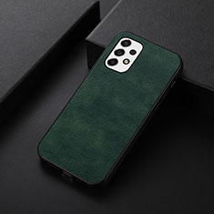 Soft Luxury Leather Snap On Case Cover B06H for Samsung Galaxy A53 5G Green