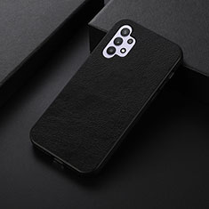 Soft Luxury Leather Snap On Case Cover B06H for Samsung Galaxy M32 5G Black