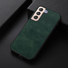 Soft Luxury Leather Snap On Case Cover B06H for Samsung Galaxy S25 Plus 5G Green