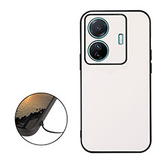 Soft Luxury Leather Snap On Case Cover B06H for Vivo T1 5G White