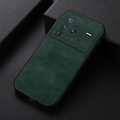 Soft Luxury Leather Snap On Case Cover B06H for Vivo X80 Pro 5G Green