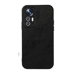 Soft Luxury Leather Snap On Case Cover B06H for Xiaomi Mi 12 5G Black