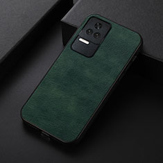 Soft Luxury Leather Snap On Case Cover B06H for Xiaomi Redmi K50 5G Green