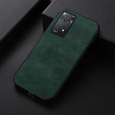 Soft Luxury Leather Snap On Case Cover B06H for Xiaomi Redmi Note 11 Pro 5G Green