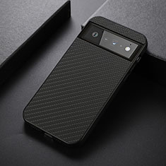 Soft Luxury Leather Snap On Case Cover B07H for Google Pixel 6 5G Black