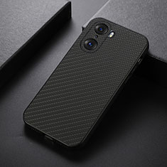 Soft Luxury Leather Snap On Case Cover B07H for Huawei Honor 60 Pro 5G Black