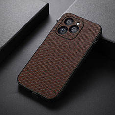 Soft Luxury Leather Snap On Case Cover B07H for Huawei Honor 60 SE 5G Brown