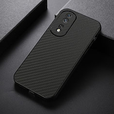 Soft Luxury Leather Snap On Case Cover B07H for Huawei Honor 80 5G Black