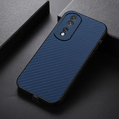 Soft Luxury Leather Snap On Case Cover B07H for Huawei Honor 80 Pro 5G Blue