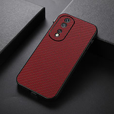 Soft Luxury Leather Snap On Case Cover B07H for Huawei Honor 80 Pro 5G Red