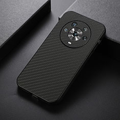 Soft Luxury Leather Snap On Case Cover B07H for Huawei Honor Magic4 5G Black