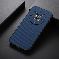 Soft Luxury Leather Snap On Case Cover B07H for Huawei Honor Magic4 5G Blue