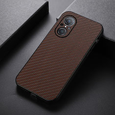 Soft Luxury Leather Snap On Case Cover B07H for Huawei Nova 9 SE Brown