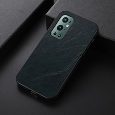 Soft Luxury Leather Snap On Case Cover B07H for OnePlus 9 Pro 5G Blue