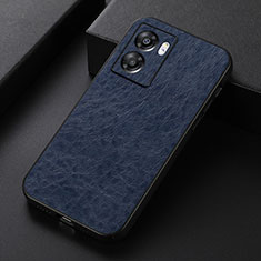 Soft Luxury Leather Snap On Case Cover B07H for Oppo A77 5G Blue