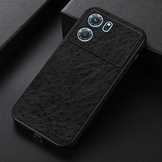 Soft Luxury Leather Snap On Case Cover B07H for Oppo K10 5G Black