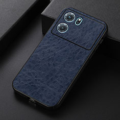 Soft Luxury Leather Snap On Case Cover B07H for Oppo K10 5G Blue