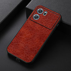 Soft Luxury Leather Snap On Case Cover B07H for Oppo K10 5G Brown