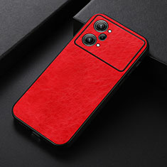 Soft Luxury Leather Snap On Case Cover B07H for Oppo K10 Pro 5G Red