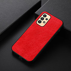 Soft Luxury Leather Snap On Case Cover B07H for Samsung Galaxy A13 4G Red