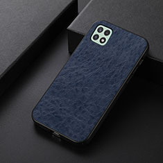 Soft Luxury Leather Snap On Case Cover B07H for Samsung Galaxy A22 5G Blue
