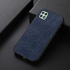 Soft Luxury Leather Snap On Case Cover B07H for Samsung Galaxy A22s 5G Blue