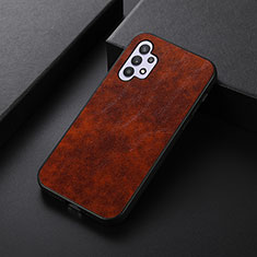 Soft Luxury Leather Snap On Case Cover B07H for Samsung Galaxy A32 4G Red