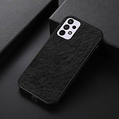 Soft Luxury Leather Snap On Case Cover B07H for Samsung Galaxy A33 5G Black